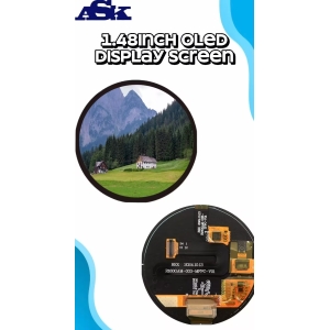 QSPI AMOLED Round Knob Display for Smart Home HMI | 1.48" 480*480 High Resolution Touch | Low P